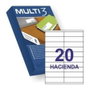 Multi-3 Etiquetas Adhesivas Blancas 105x29mm para Inkjet/Láser